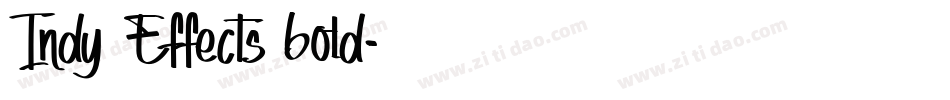 Indy Effects bold字体转换